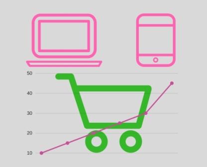 immagine rappresentativa di ecommerce con grafico vendite