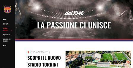 immagine home page del sito Sestese Calcio realizzato con un cms